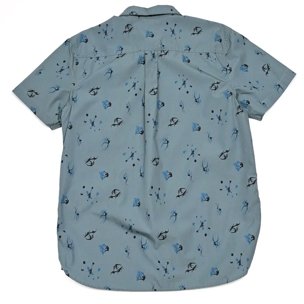 The North Face Baytrail‎ Short Sleeve Button Up Men's Large Climbers AOP Print